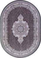 Ковер Иранский Farsi 1200 G252 dark grey овал